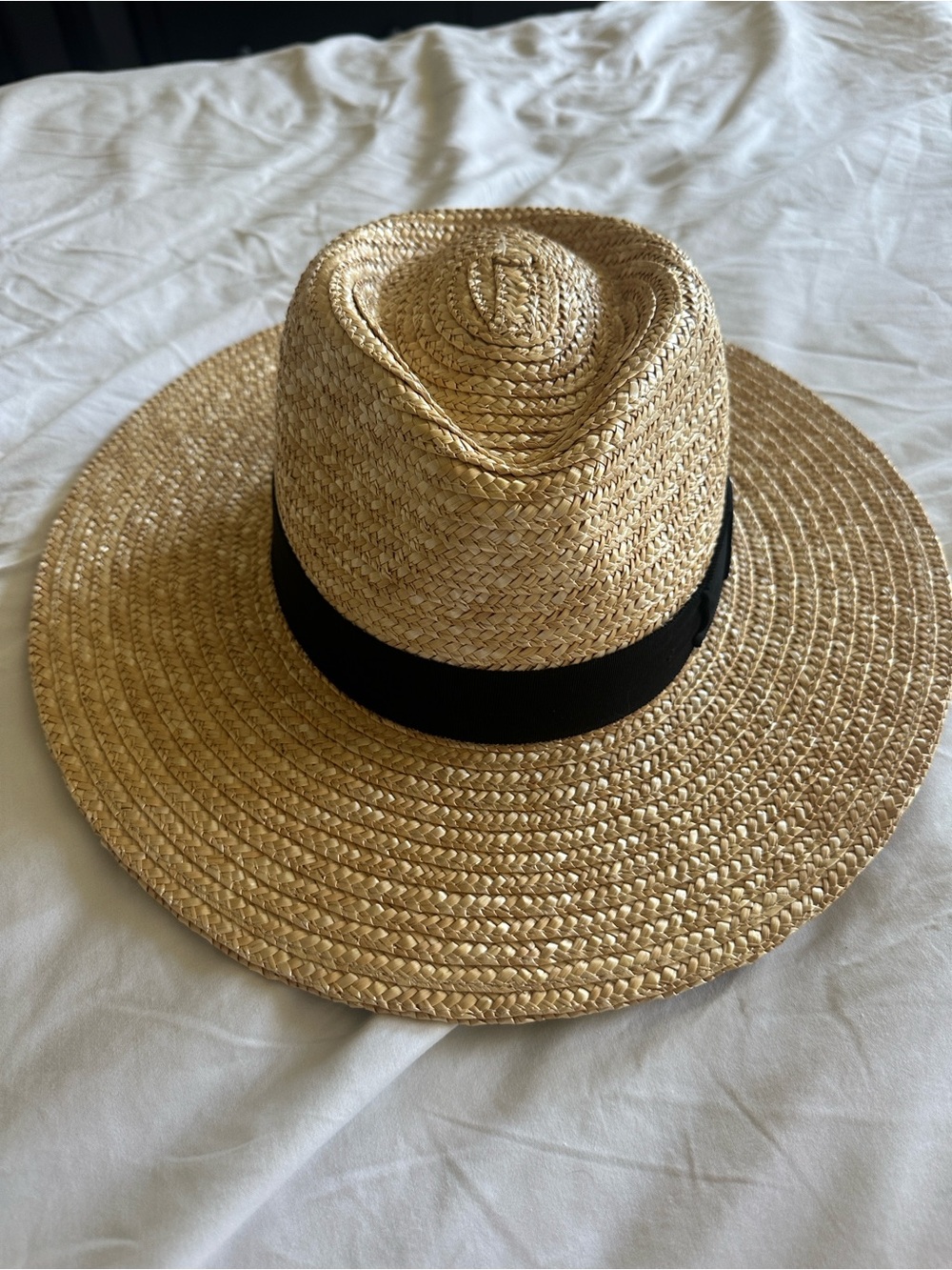 Brixton Natural Straw Fedora with Black Band